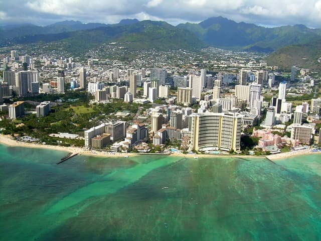 ハワイ大学のあるハワイの景色