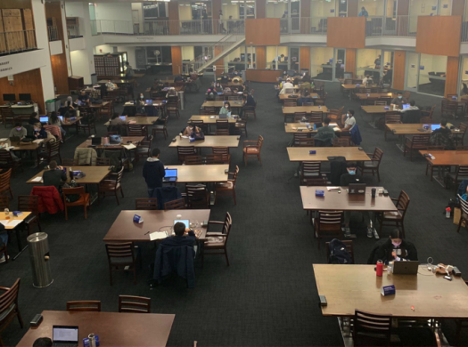 アメリカの大学の図書館。テスト前は1日24時間オープンも当たり前！イメージ