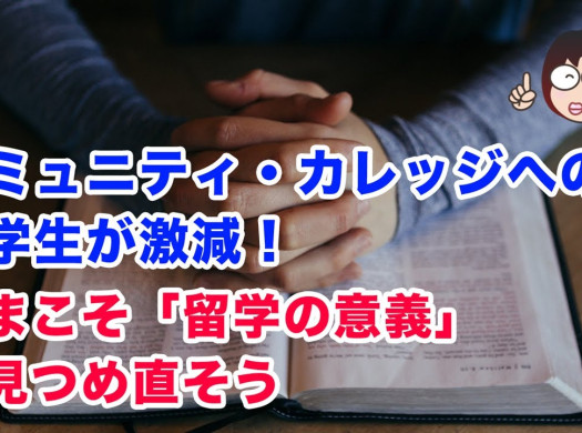コミュニティ・カレッジへの留学生が激減中、いまこそ「留学の意義」を見つめ直そうイメージ