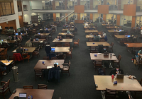 アメリカの大学の図書館。テスト前は1日24時間オープンも当たり前！イメージ