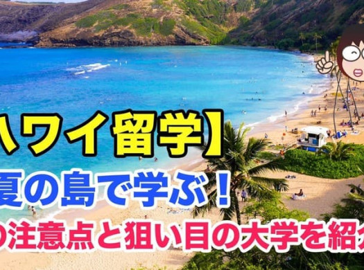 【ハワイ留学】常夏の島で学ぶ！ その注意点と狙い目の大学を紹介！イメージ